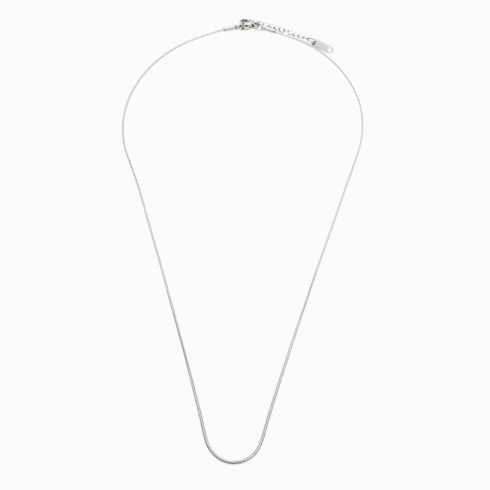 Fio malha snake em aço inox prateado