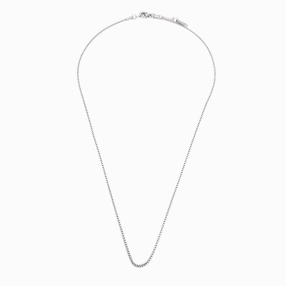 Fio elo quadrado em aço inox prateado