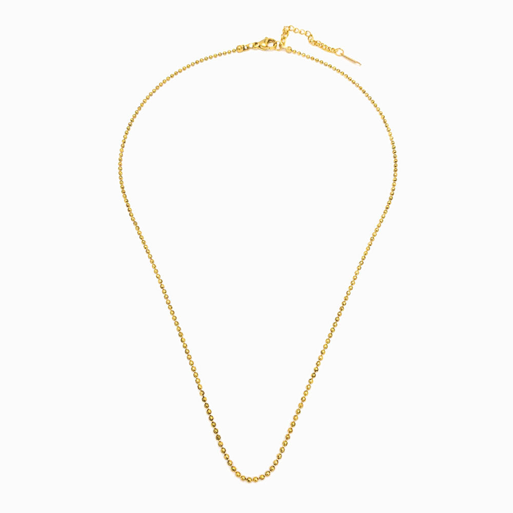 Fio bolinha em aço inox dourado