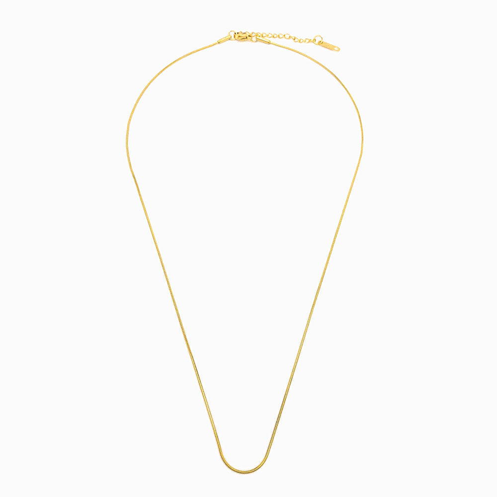 Fio malha snake em aço inox dourado