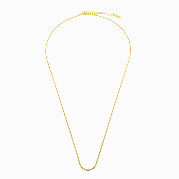 Fio malha snake em aço inox dourado