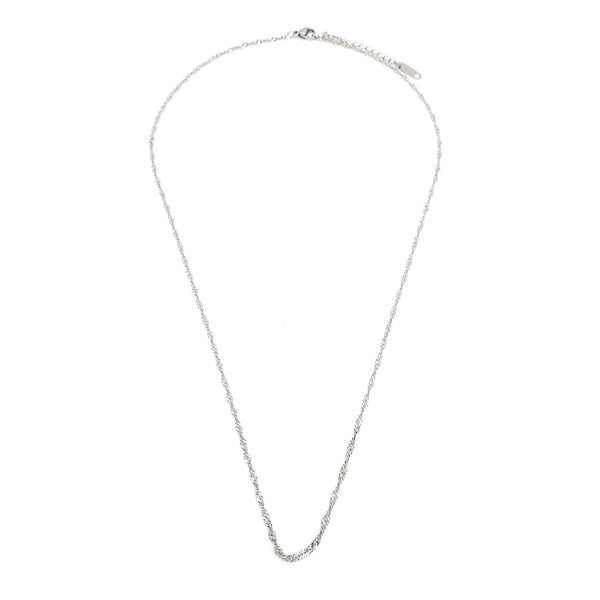 Fio malha singapura 2mm em aço inox prateado