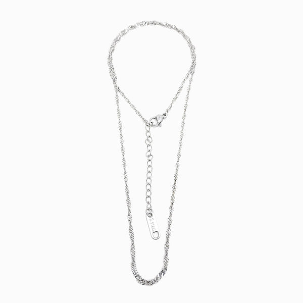 Fio malha singapura 2mm em aço inox prateado