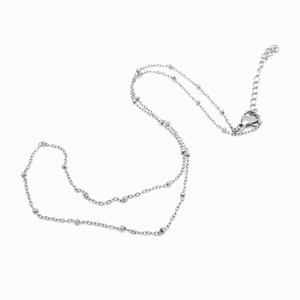 Fio bolinha em aço inox prateado