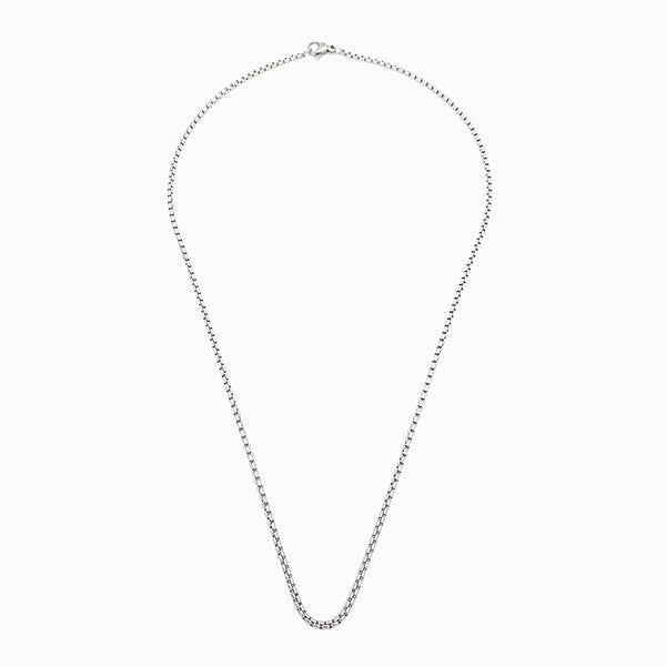 Fio elo quadrado em aço inox prateado