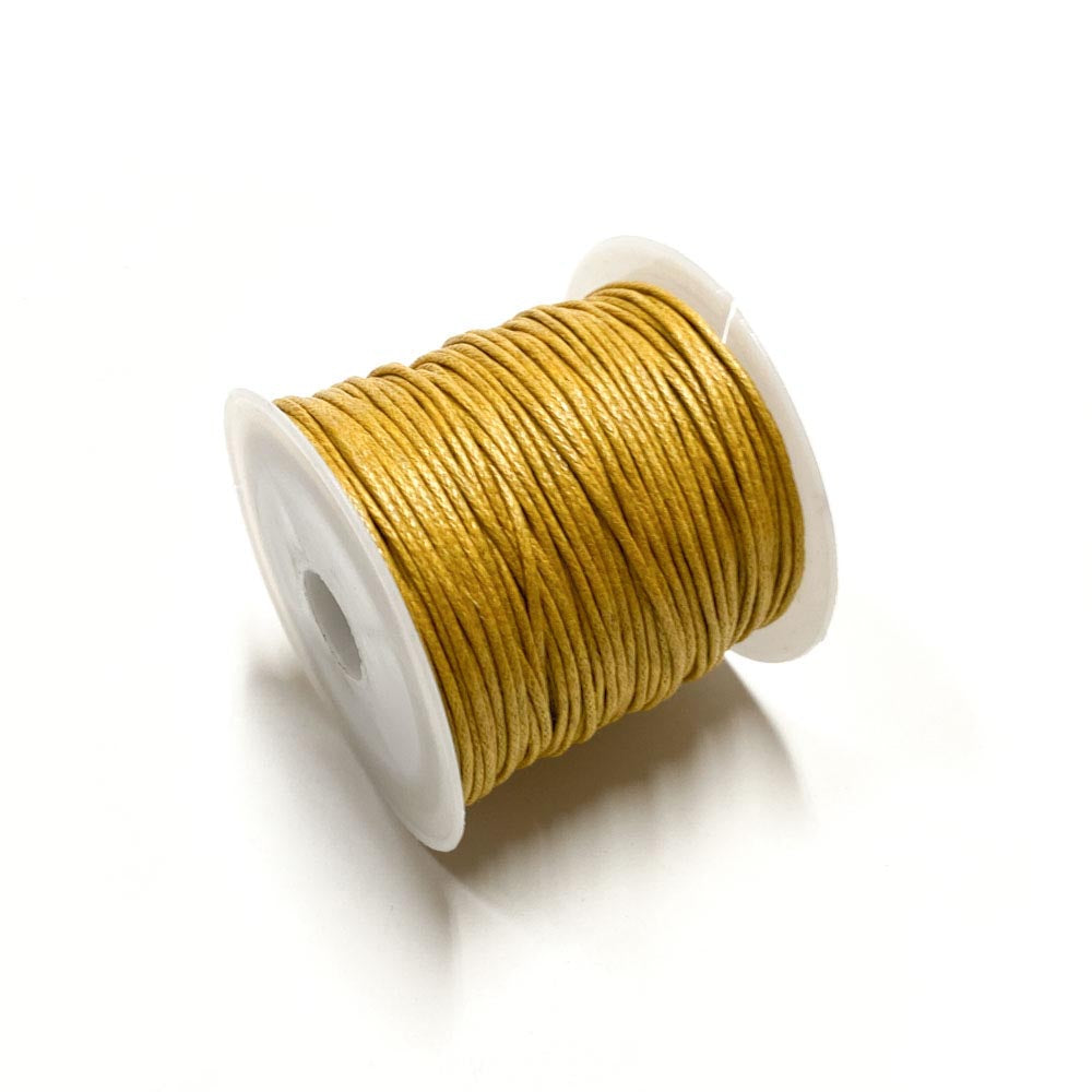 Fio de algodão encerado 1mm amarelo torrado