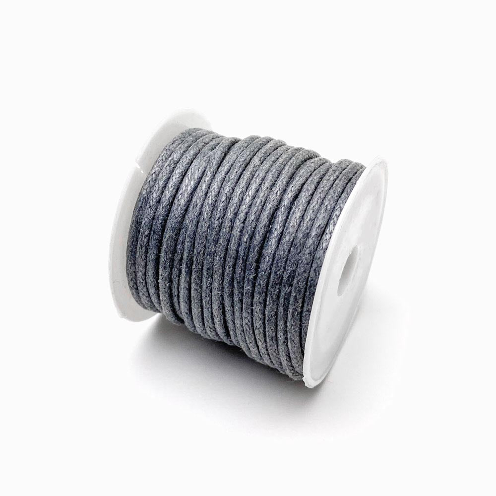 Fio de algodão encerado 2mm cinza escuro