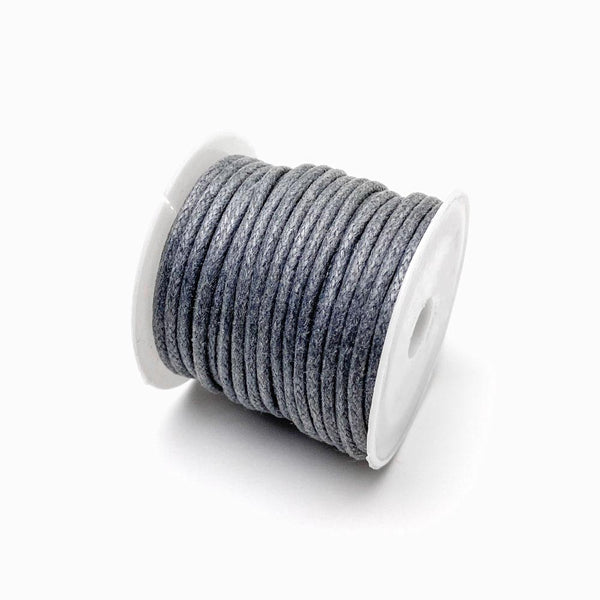 Fio de algodão encerado 2mm cinza escuro