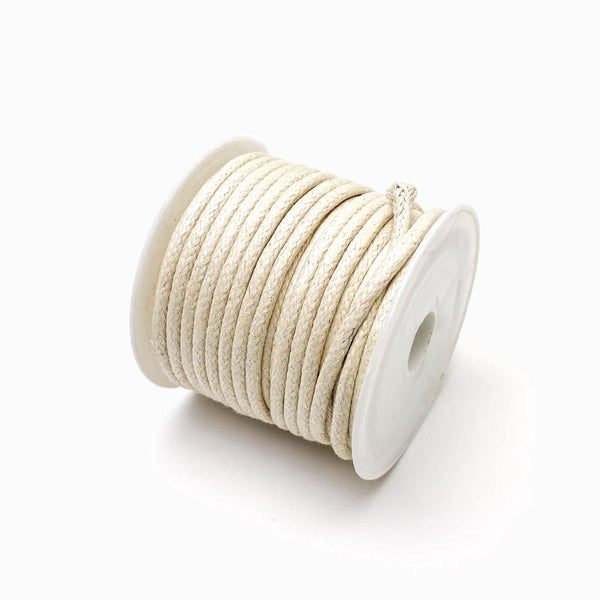 Fio de algodão encerado 2mm creme