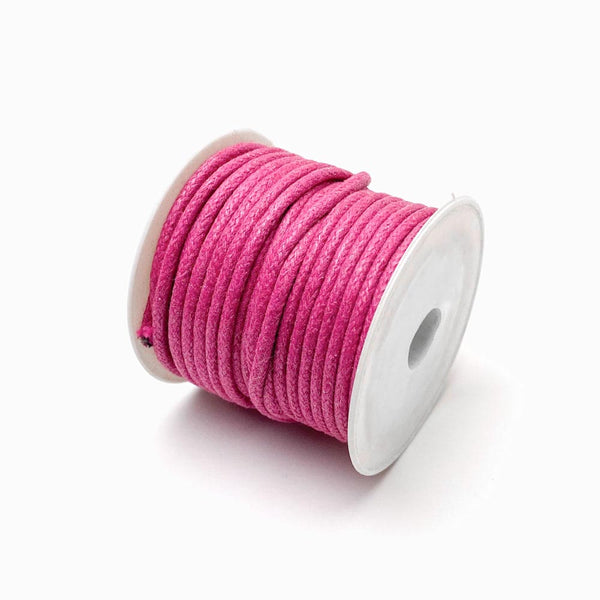 Fio de algodão encerado 2mm rosa choque