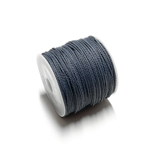 Fio Torcido Encerado 1mm cinza escuro