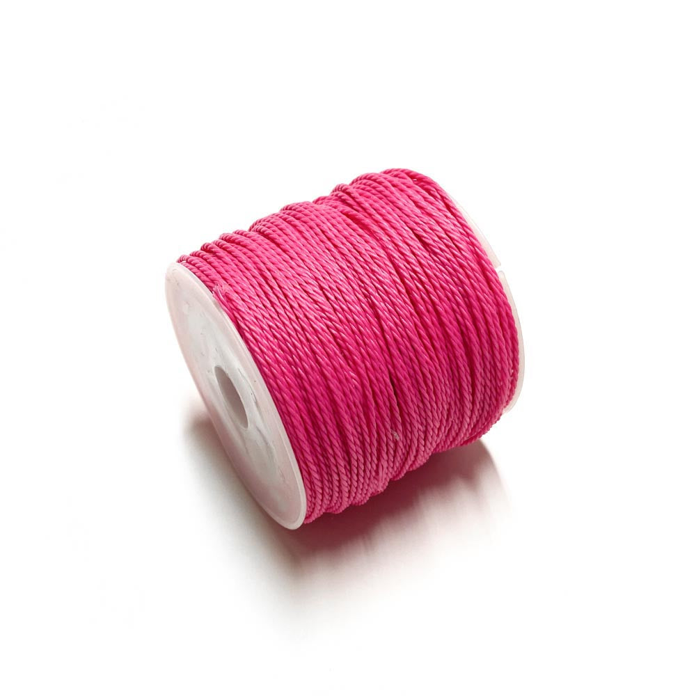 Fio Torcido Encerado 1mm rosa choque