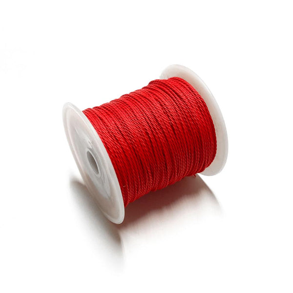 Fio Torcido Encerado 1mm vermelho