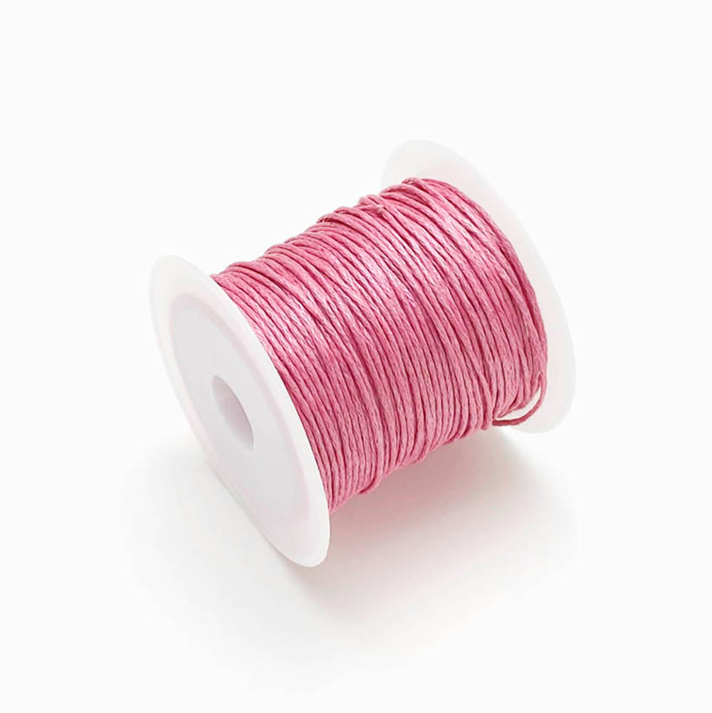 Fio de algodão encerado 1mm rosa forte