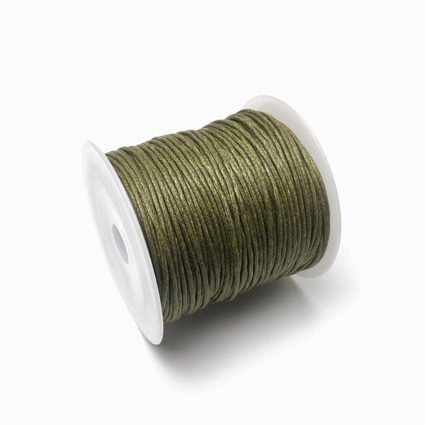 Fio de algodão encerado 1mm militar escuro