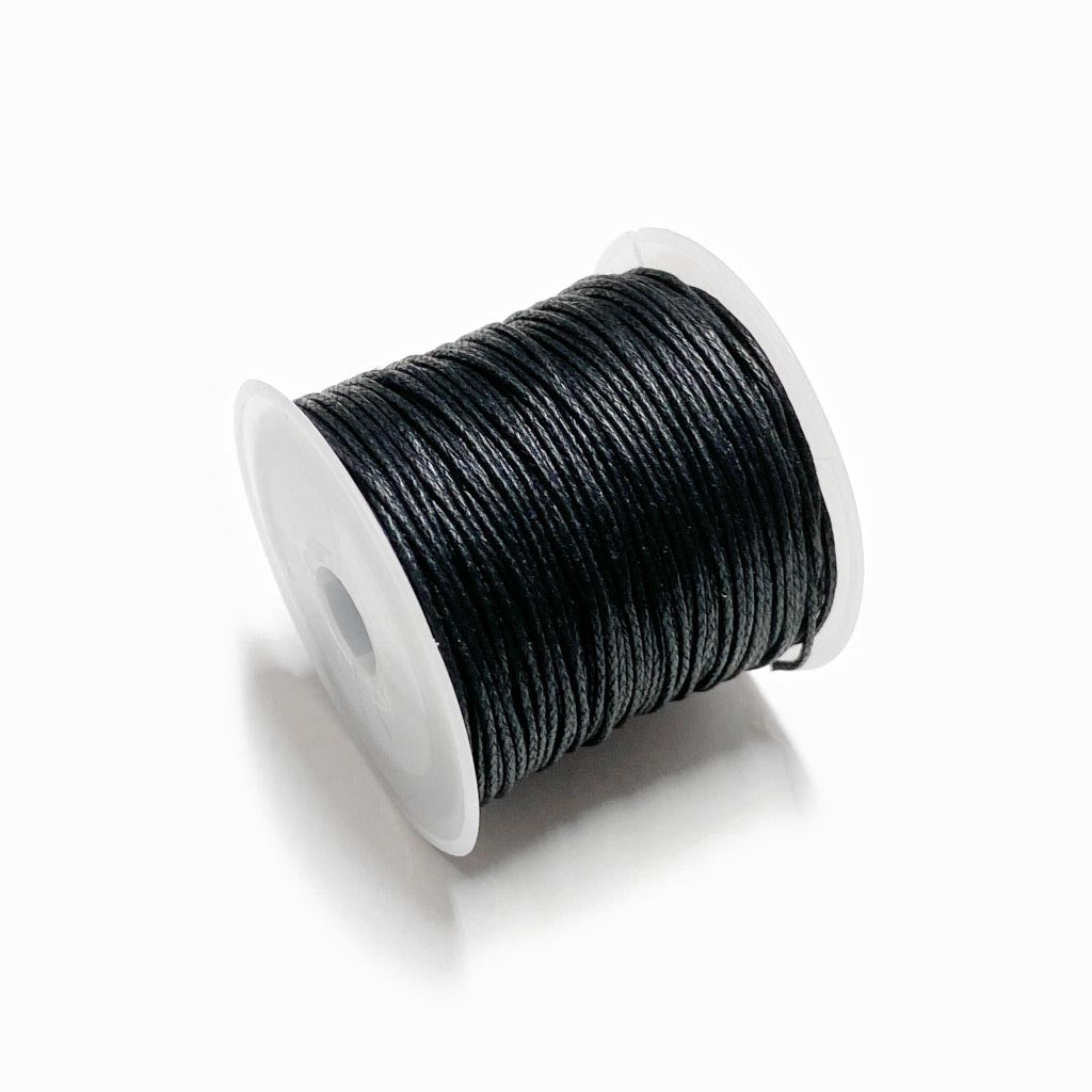 Fio de algodão encerado 1mm preto