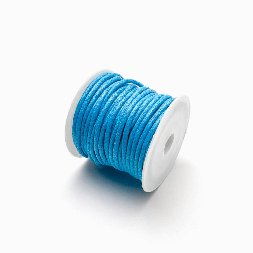 Fio de algodão encerado 2mm azul celeste