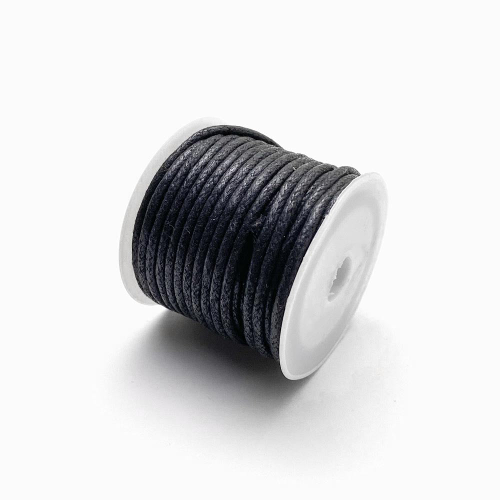 Fio de algodão encerado 2mm preto