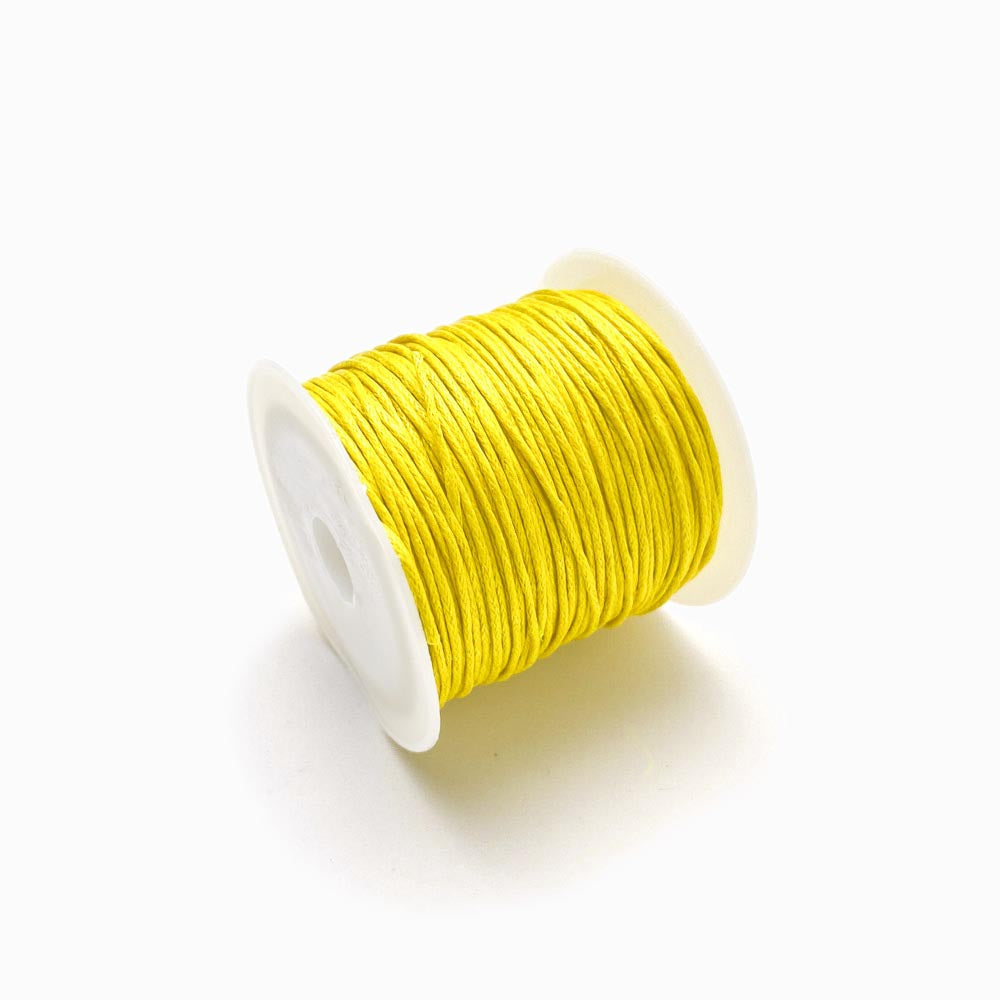 Fio de algodão encerado 1mm amarelo