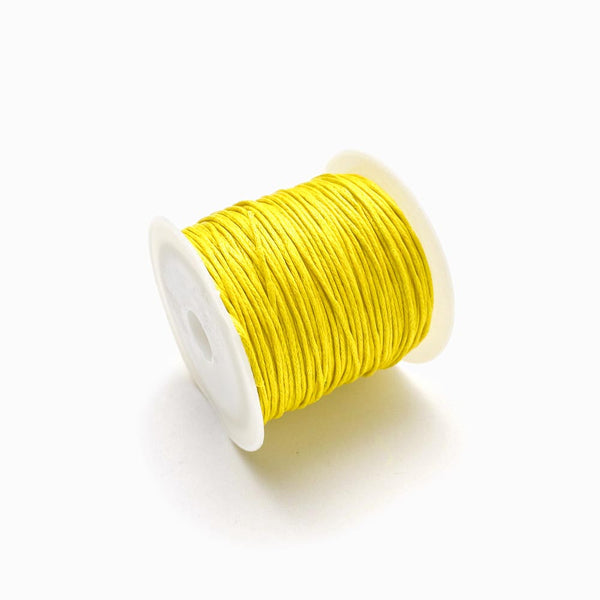 Fio de algodão encerado 1mm amarelo