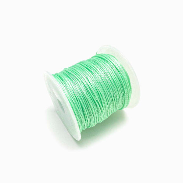 Fio Torcido Encerado 1mm VERDE ÁGUA
