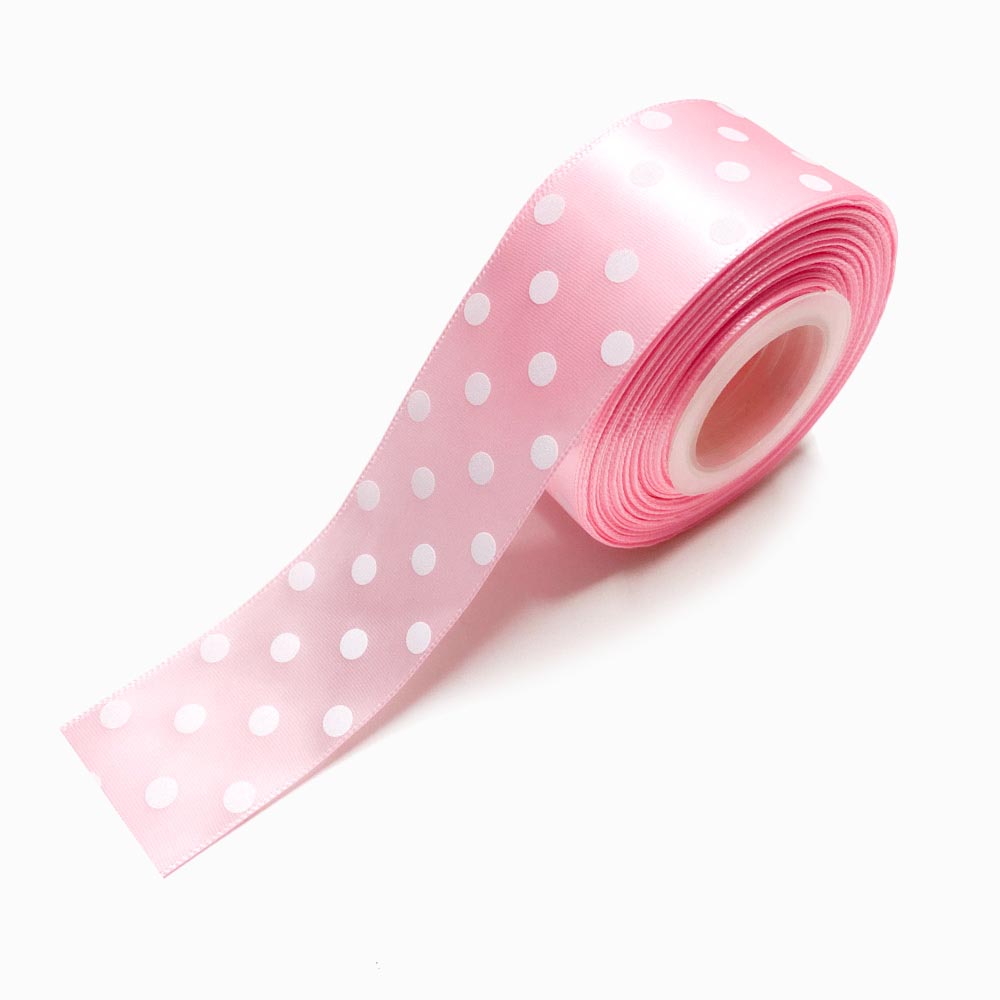 Rolo 22m Fita de Cetim Poá 25mm (12 cores)