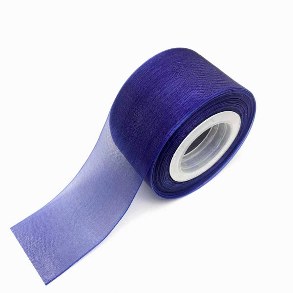 FITA DE ORGANZA 38MM AZUL MARINHO