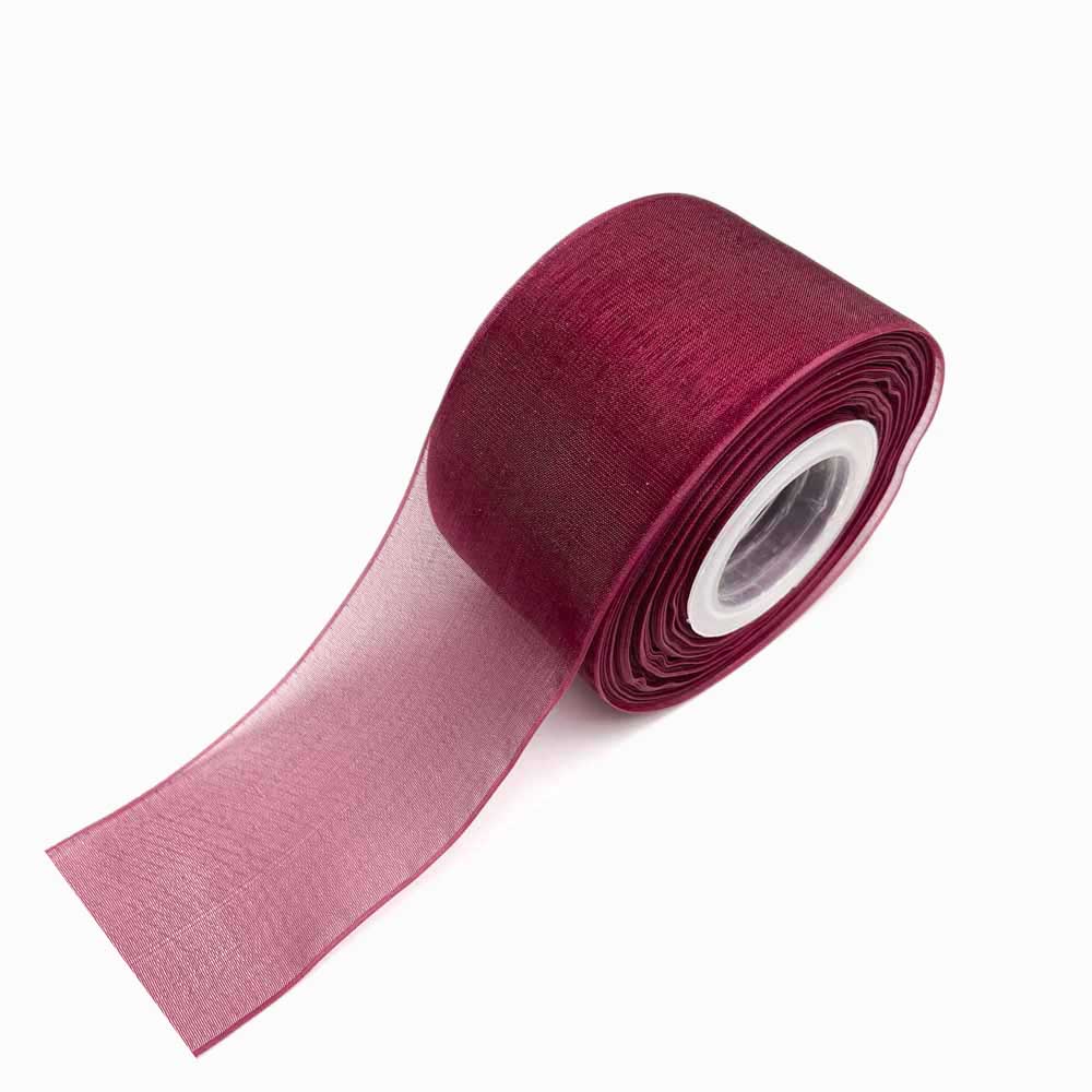 FITA DE ORGANZA 38MM BORDEAUX