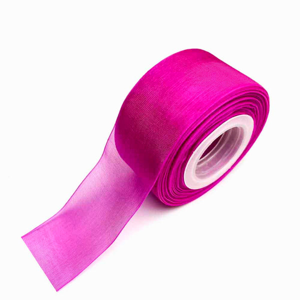 FITA DE ORGANZA 38MM ROSA CHOQUE