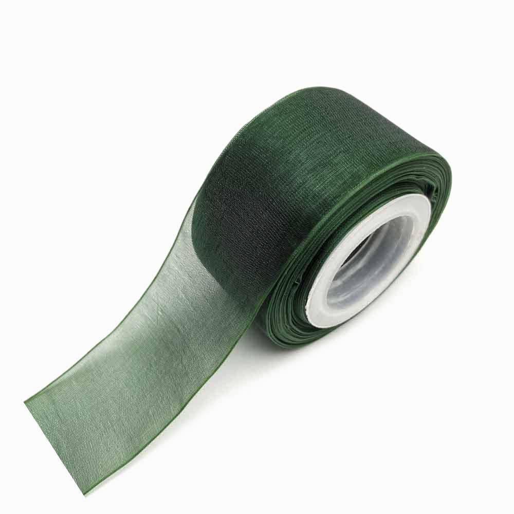 FITA DE ORGANZA 38MM VERDE ESCURO