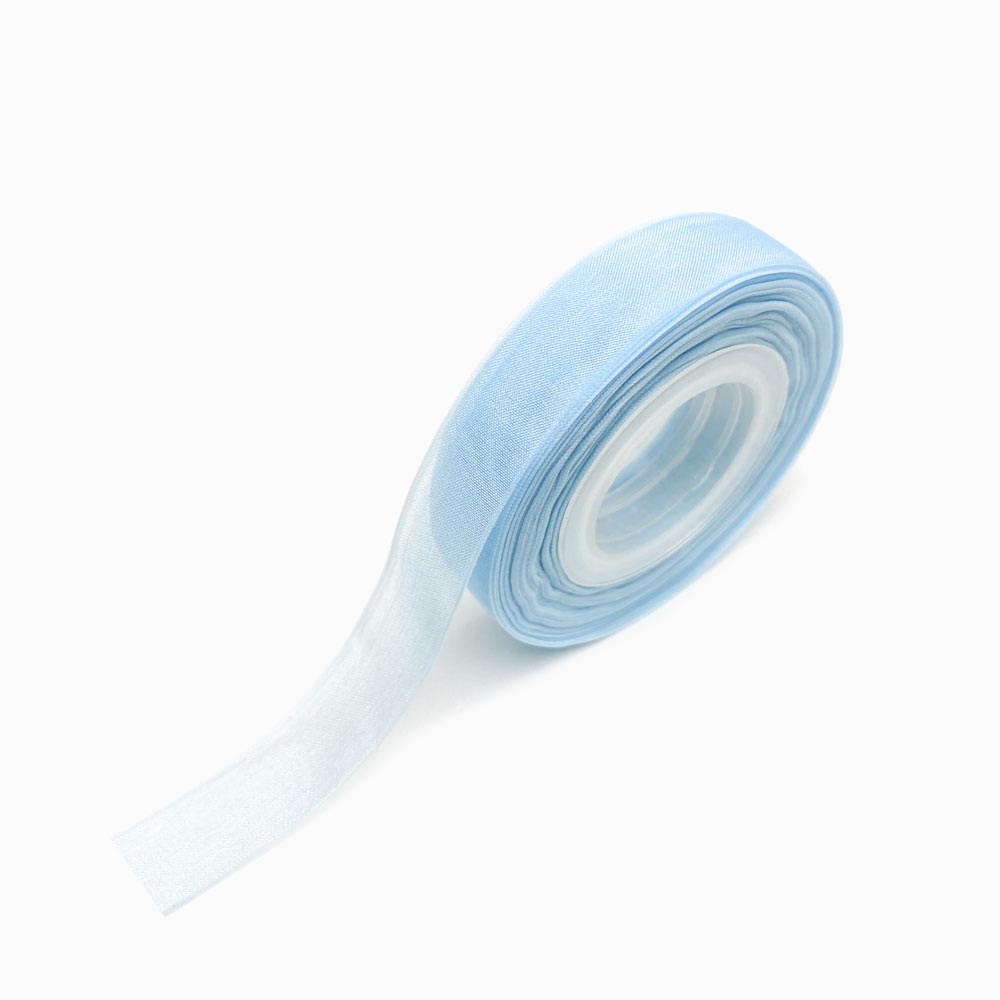 FITA DE ORGANZA AZUL BEBÉ