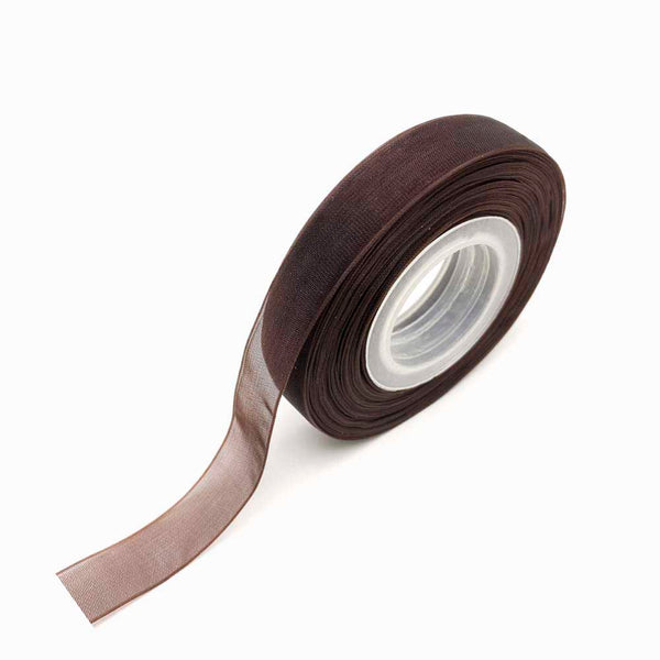 FITA DE ORGANZA CASTANHO ESCURO