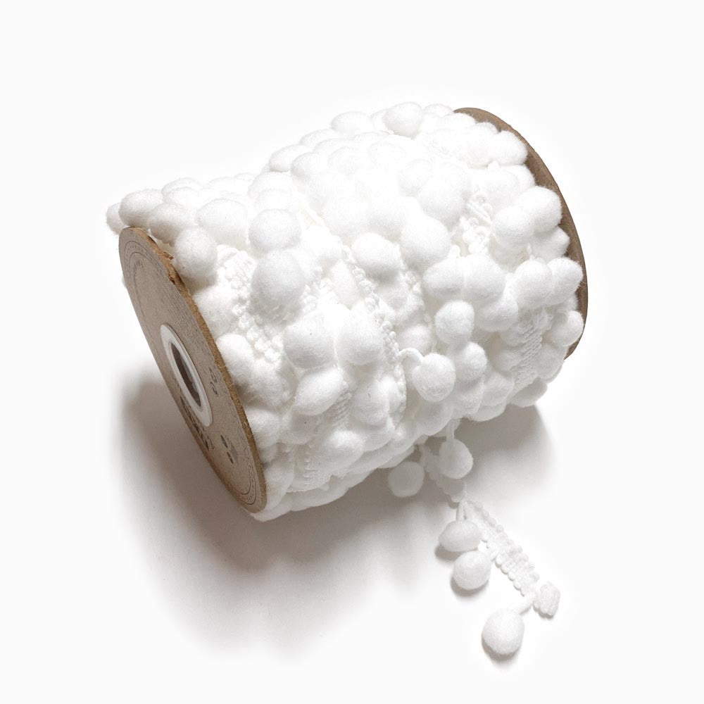 Fita Pompons 20mm Branco