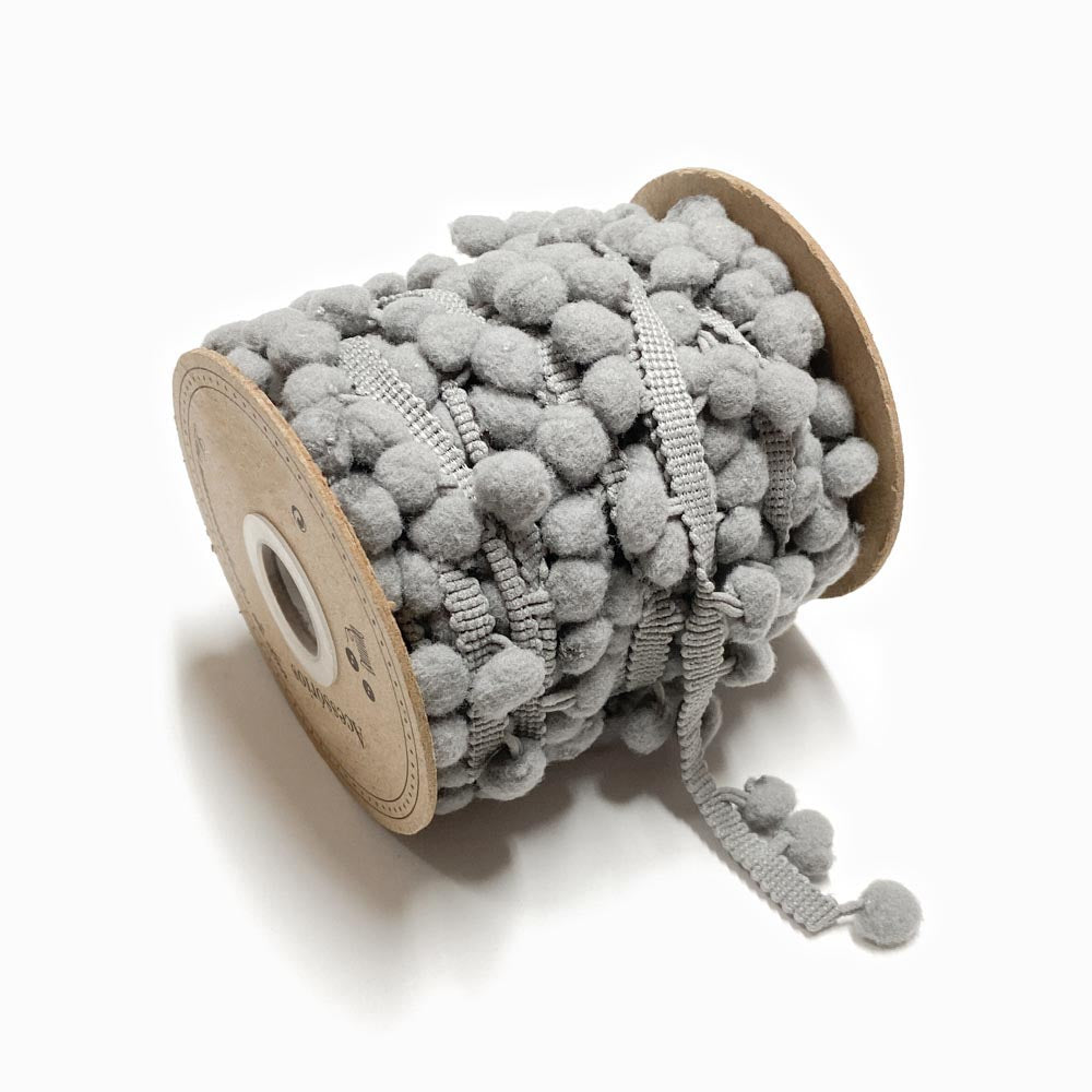 Fita Pompons 20mm Cinza