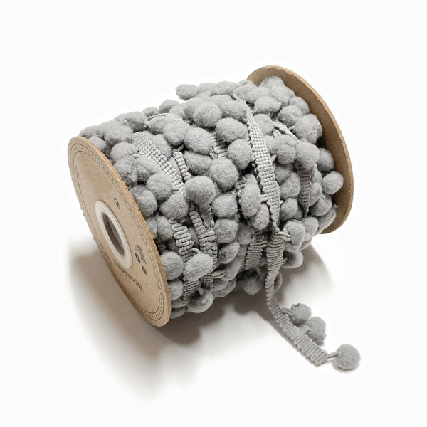 Fita Pompons 20mm Cinza