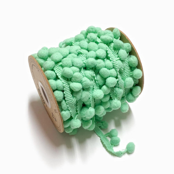 Fita Pompons 20mm Verde Água