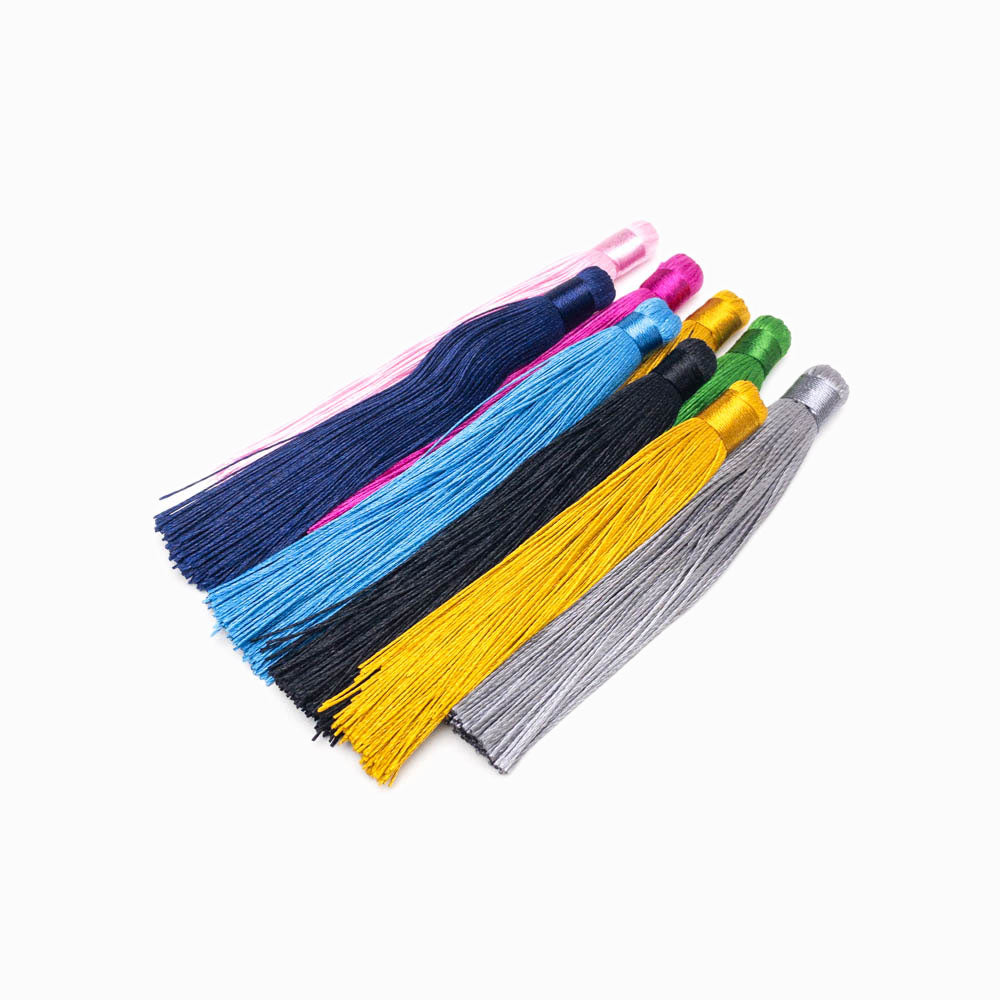 Pack 2 Franja/Borla de Seda 12cm