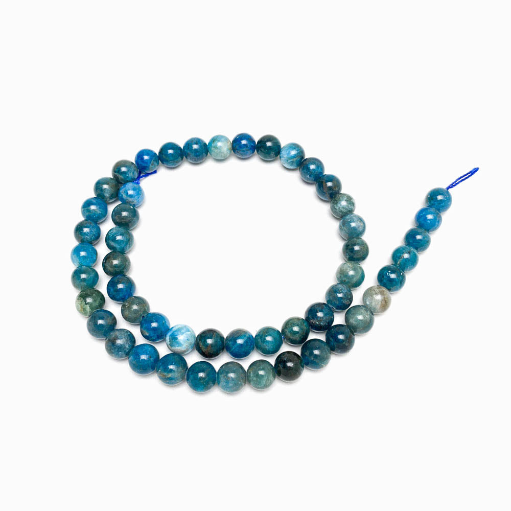 Fiada Contas Apatita Azul 8mm