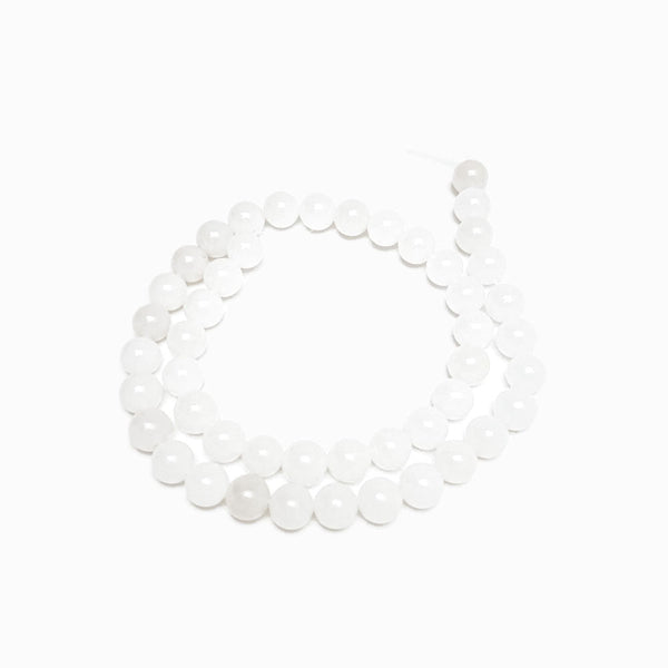 Fiada Contas Jade Branco 8mm