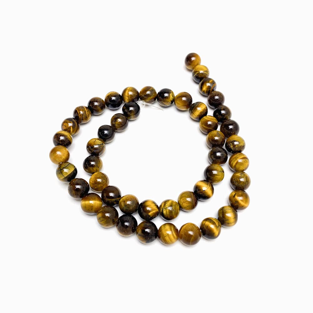 Fiada Contas Olho de Tigre 8mm - Classe AB