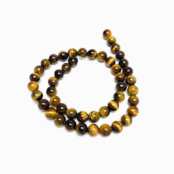 Fiada Contas Olho de Tigre 8mm - Classe AB