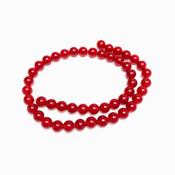 Fiada Contas Pedra Cornalina 8mm