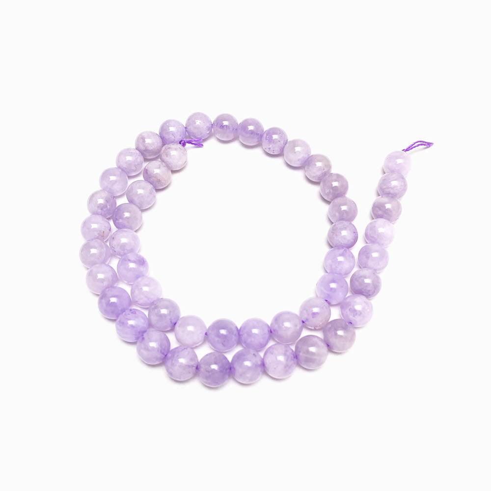 Fiada Contas Pedra Jade Roxo Claro 8mm