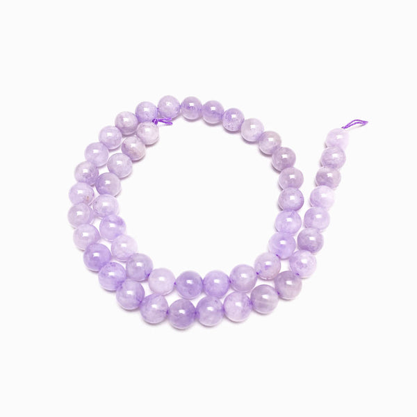 Fiada Contas Pedra Jade Roxo Claro 8mm