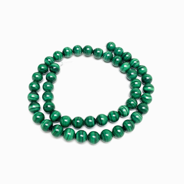 Fiada Contas Pedra Malaquita Verdadeira 8mm