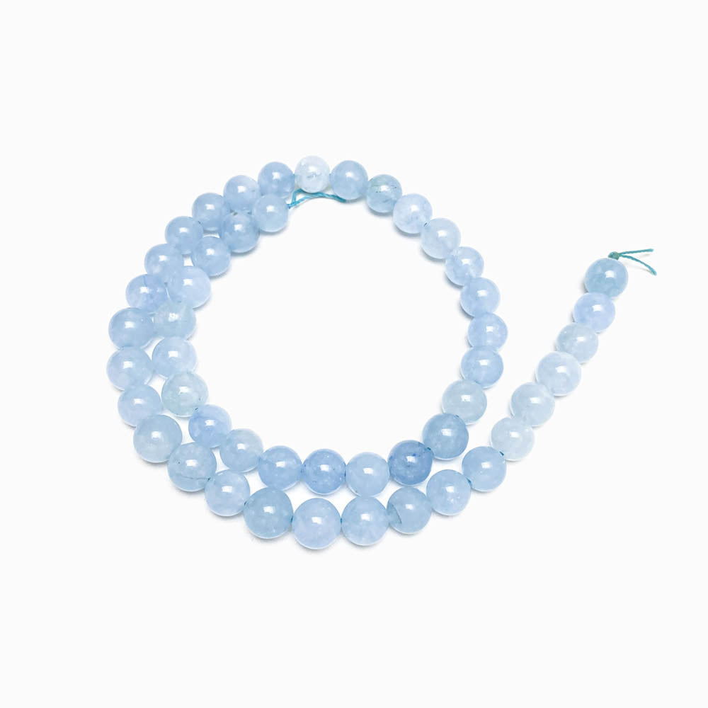 Fiada Contas Quartzo Azul Claro 8mm
