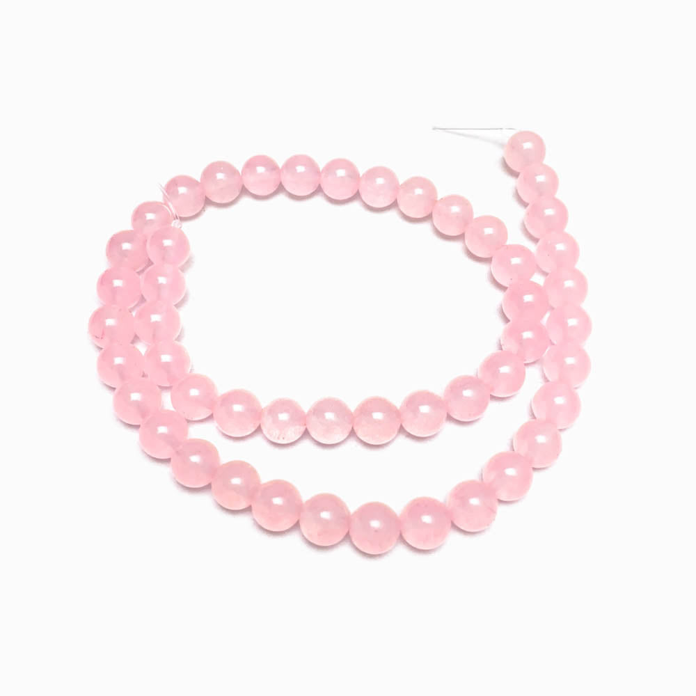 Fiada Contas Quartzo Rosa 8mm