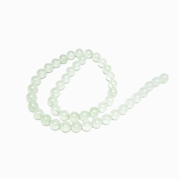 Fiada Contas Quartzo Verde Claro 8mm