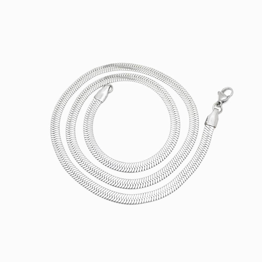 Fio de Aço Inox Malha Snake Achatada 4mm