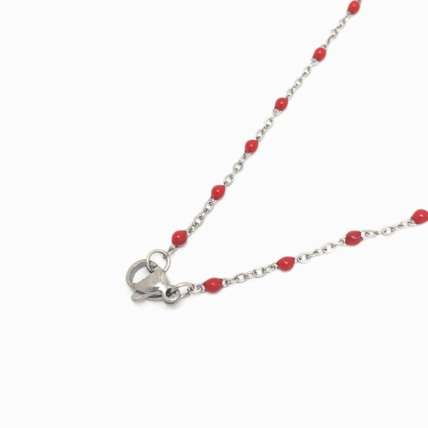 Fio Elo Oval com Verniz Vermelho - Aço Inox